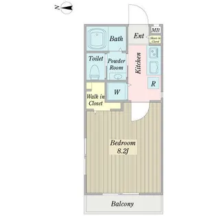 クレア【0107号室】の間取り