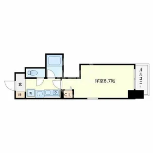 エステムコート大阪城南Ⅱ【6階】の間取り