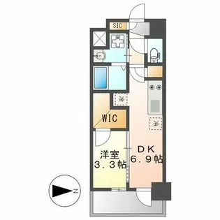 エステムコート名古屋新栄Ⅴラポール【504号室】の間取り