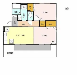 マリノ カンパネッラ B【1階】の間取り