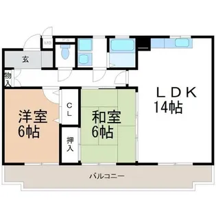 Y’s court 一ツ木【1階】の間取り