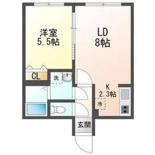 エバーグリーン【1階】の間取り