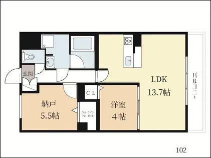 (仮称)中島様マンション【1階】の間取り