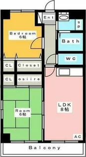 マンションJOY【202号室】の間取り