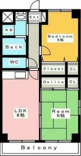 マンションJOY【2階】の間取り