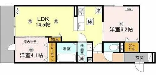 イルフォンターナ大田町【3階】の間取り
