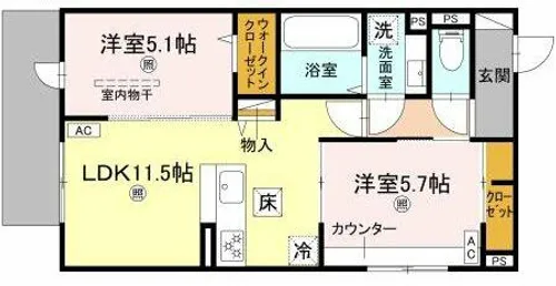 イルフォンターナ大田町【3階】の間取り