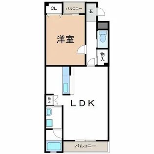 パームタウンイースト【303号室】の間取り