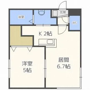 ケレス発寒【4階】の間取り