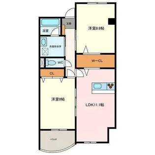 クオリア【5階】の間取り