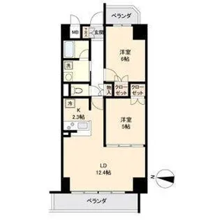 ランドハウスグランドウエスト【4階】の間取り
