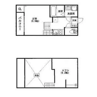 Park Side 吹上【202号室】の間取り