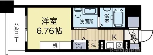 福岡県福岡市博多区祇園町【マンション】の間取り