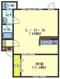 ハイムR3【202号室】の間取り