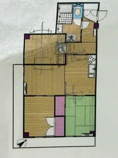 ロワールマンション美野島【2階】の間取り