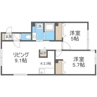 メゾン北37【2階】の間取り