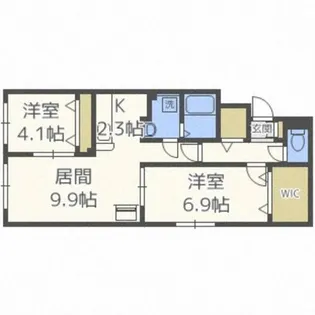 FLORES澄川【4階】の間取り