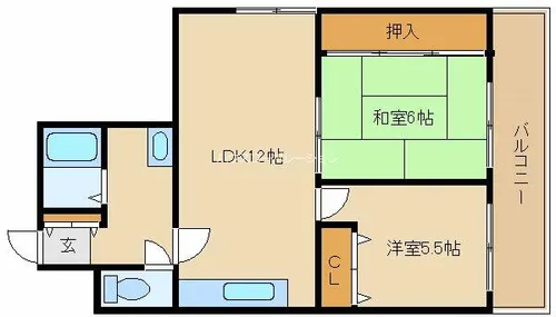 兵庫県尼崎市久々知2丁目【マンション】の間取り