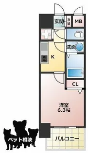 エスリードレジデンス大阪福島【12階】の間取り