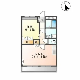 ラ・メール塩浜【2階】の間取り