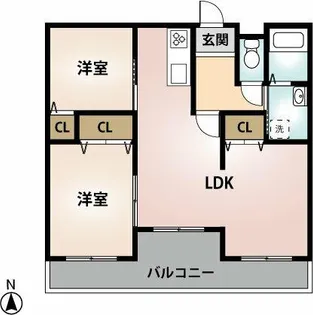 第一コーポ【302号室】の間取り