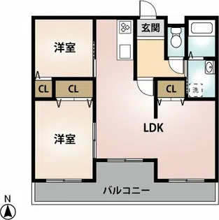 第一コーポ【302号室】の間取り