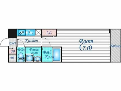 嵜本レジデンス福島【4階】の間取り