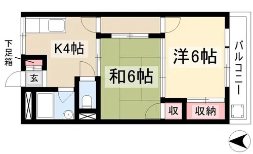 横広ハイツ【303号室】の間取り