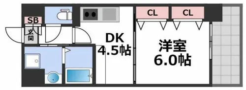 ブランクレール谷町【13階】の間取り