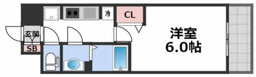 ファステート大阪上本町ソーレ【2階】の間取り