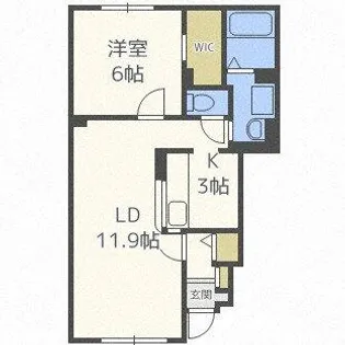 カーサ・ソレイユ【1階】の間取り