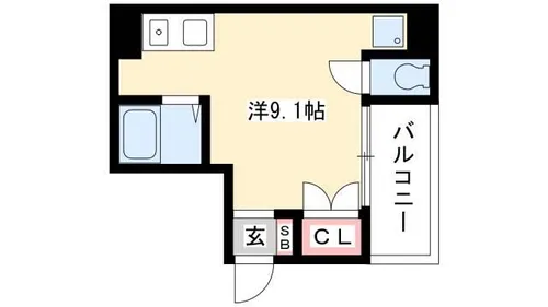 グレイス名駅北【9階】の間取り