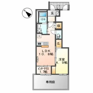 リーフタウン香椎【1階】の間取り