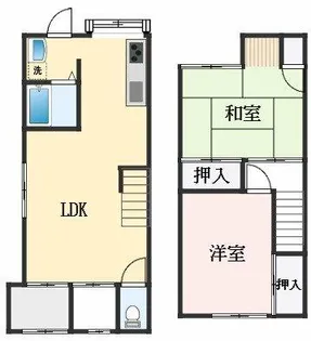 大阪府高石市高師浜2丁目【一戸建】の間取り