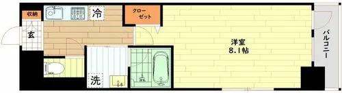 大阪府大阪市西区立売堀4丁目【マンション】の間取り