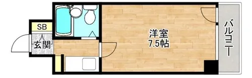 エクセレント中道【7階】の間取り