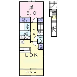 ジェントリーハウス?【2階】の間取り