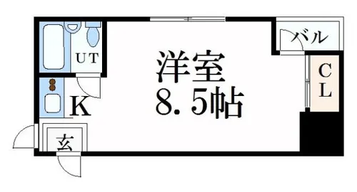 BWビル17(旧アチーヴ英真)【5階】の間取り