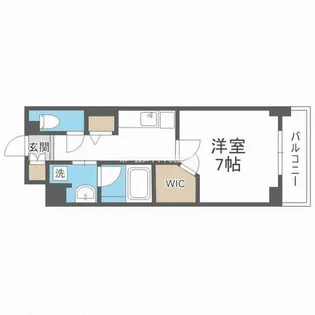 ハビテ靱センターコート【8階】の間取り