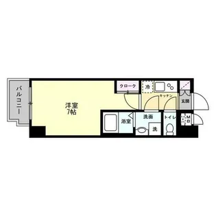 ガーディアンズパレス難波【7階】の間取り