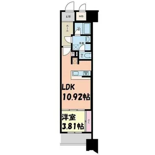 ロイジェント栄【7階】の間取り
