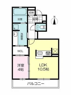 セントアース桑原【1階】の間取り