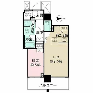 1LDKの間取り画像