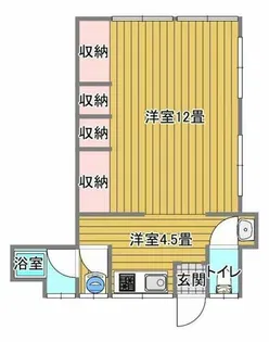 ナーシア広川【101号室】の間取り