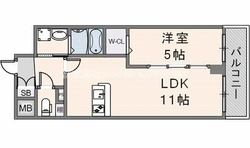 VITA荒本【706号室】の間取り