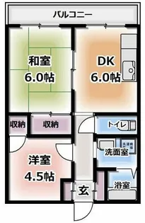 大阪府四條畷市岡山東2丁目【マンション】の間取り