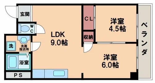 メゾン南桃園【3階】の間取り