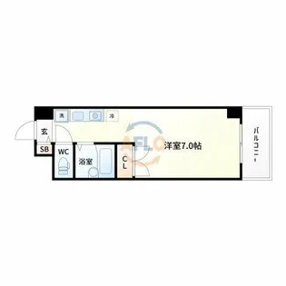 プレリュード江坂【2階】の間取り