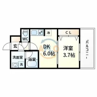 プロスパー江坂479【8階】の間取り