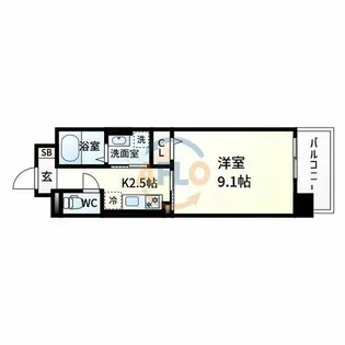 ルミナス上新庄【7階】の間取り